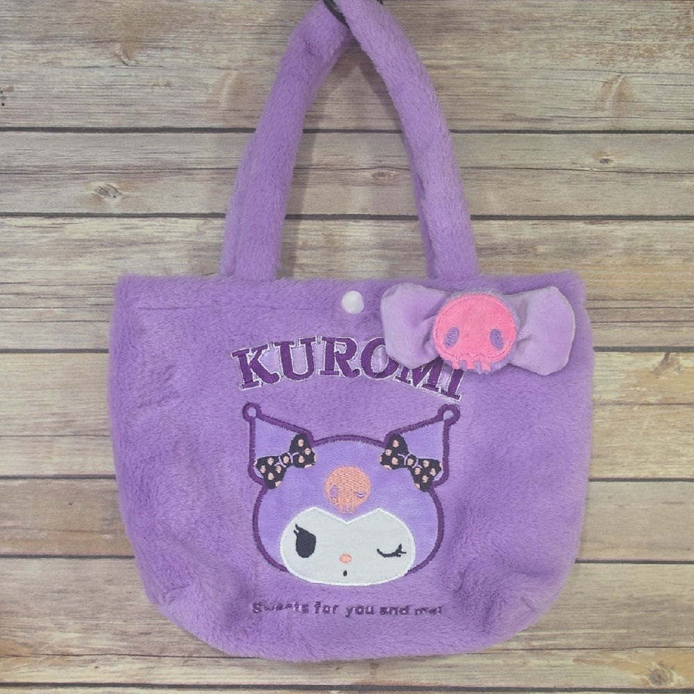 Kuromi Plush Purple Tote Bag